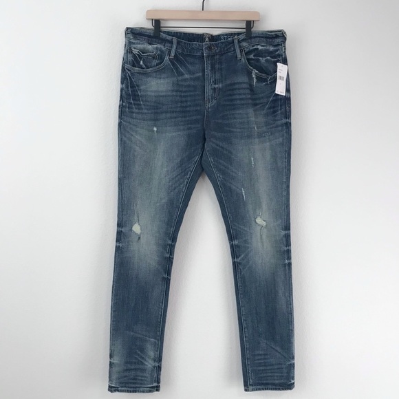 New! Prps Cayenne Pharoah Japanese Denim Indigo Distressed Skinny Jeans - Picture 2 of 14